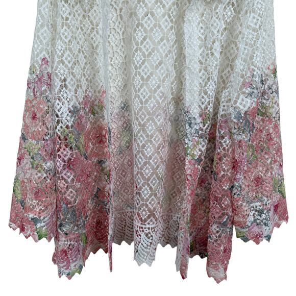 Alfred Dunner Women Crochet Lace Open Front Cardigan Large Cottage Boho Garden - Picture 3 of 7